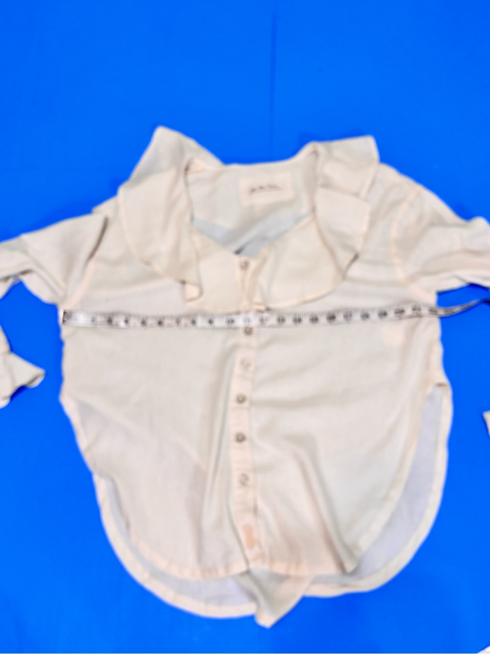 We The Free Cream Ruffled Bib Collar Blouse - Picture 14 of 16
